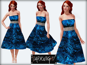 Sims 3 — Sapphire by DarkNighTt — Sapphire Colored Dress for your ''Elegant'' sims. Not recolorable. Custom mesh by me.