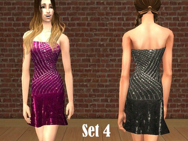 Sims 2 — Set 4 by Well_sims — Beautiful party dress in two colours (black and violet)for your sim.