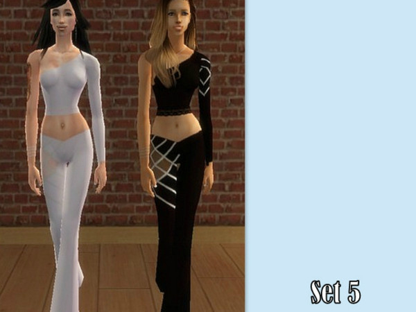 Sims 2 — Set 5 by Well_sims — Beautiful two outfits in two colours(black and white)for your sim.