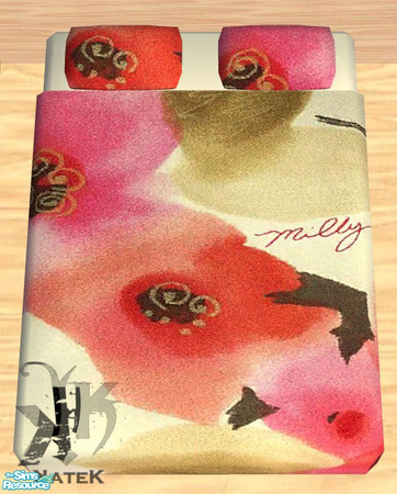 Sims 2 — Sweet dreams bedding - Individual Item by K@ — Flower printed modern biddings for our sims :)