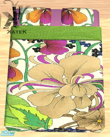 Sims 2 — Sweet dreams bedding - Individual Item by K@ — Flower printed modern biddings for our sims :)