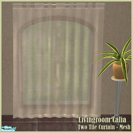 Sims 2 — S2S LivingRoom Calia - Curtain 2tile Mesh by sims2sisters — 