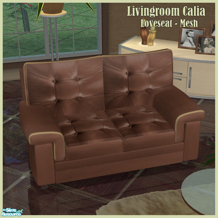 Sims 2 — S2S LivingRoom Calia - Loveseat Mesh by sims2sisters — 
