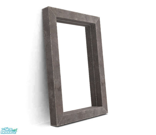 Sims 2 — Solar Bathroom - Grand Mirror by Murano — Large mirror in a thick metal frame.