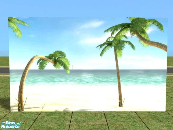 Sims 2 — Beach Mural by triss — The picture is from the game Dreamfall: The Longest Journey.