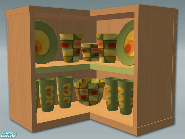 Sims 2 — Lucca Wall Unit 3 - Deco Recol 02 by Shakeshaft — Part of the second recolour set of my Lucca Kitchen, with a