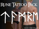 Sims 3 — Rune Tatto Set by Heatherluxa2 — A set with 5 simple tattoos of different runes.