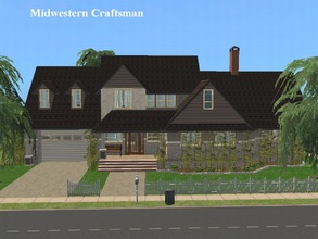 Sims 2 — Midwestern Craftsman by millyana — Here is a basic base game Craftsman style house for Sims who just want a