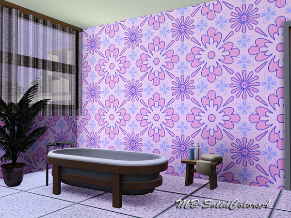 Sims 3 — MB-SolidColorsA by matomibotaki — Geometric pattern with 4 recolorable palettes, to find under - geometric -