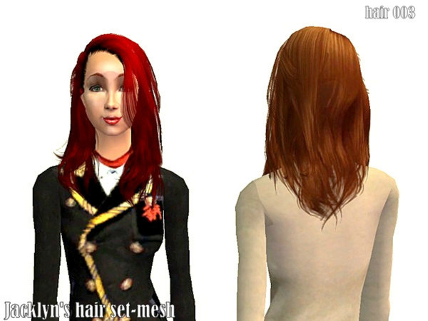 Sims 2 — hair 003-Jacklyn\'s hair set- 5 colors by Well_sims — Beautiful hair in 5 colors for your sim. I hope like it.