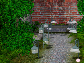 Sims 3 — Cotwork Lamp Set by DOT — Cotwork Lamp Set. Light and Fairy like ground outside lighting made of metal and