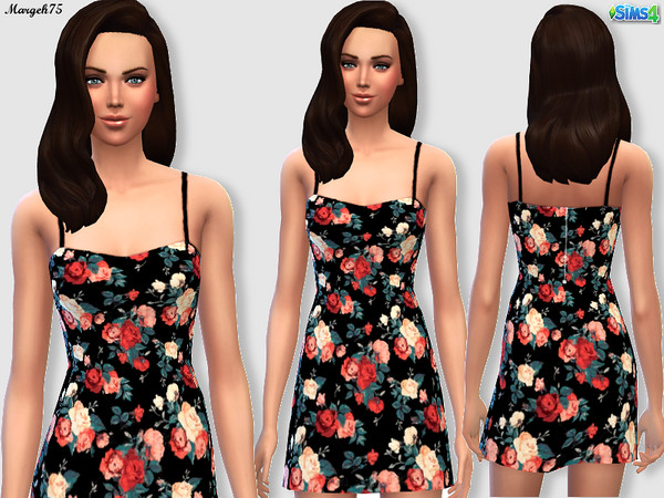 Sims 4 — Sims 4 Floral Dress by TSR Archive — -Non Default Floral dress for your sims -Non recolourable -Package file.