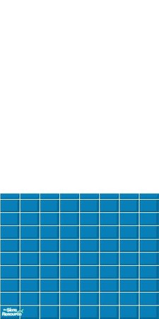 Sims 2 — Teal Tile (4 pack) - Individual Item by becboobear — Recolor of tile floor and two tile walls that came with