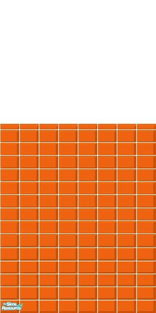 Sims 2 — Orange Tile (4 pack) - Individual Item by becboobear — Recolor of tile floor and two tile walls that came with