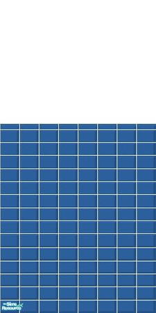 Sims 2 — Blue Tile (4 pack) - Individual Item by becboobear — Recolor of tile floor and two tile walls that came with