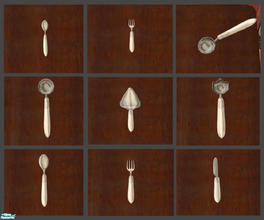 Sims 2 — Silverware - recolor - white by ShinoKCR — recolor for our Silverware set