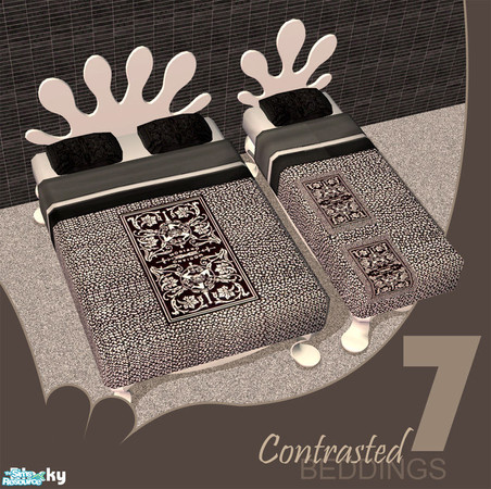 Sims 2 — Contrasted Beddings - Blacky by GenoPosts.com — out of ordinary beddings, mixed tastes can be found in this set,
