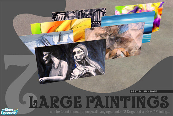 Sims 2 — Large Paintings for Mansions by GenoPosts.com — Those who have large halls, and hate to fill the walls with so