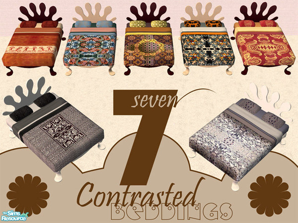 Sims 2 — Contrasted Beddings by GenoPosts.com — out of ordinary beddings, mixed tastes can be found in this set, for