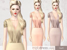 Sims 3 — Midi Dress (YA/A) by tifaff72 — YA/A female. 1 recolorable channels. Evaryday/Formal outfit. New mesh by me.