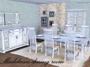 Sims 3 — Madelaine dining room by spacesims — This is a traditional dining area for bigger families. This elegant dining
