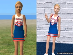 Sims 2 — Panthers Cheerleader Top by Cheer4Sims2 — Panthers Cheerleader Top