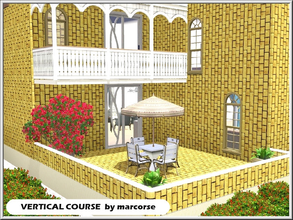 Sims 3 — Vertical Course_marcorse by marcorse — Masonry pattern: weathered vertical course brick in yellow sandstone