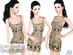 Sims 3 — Intimidating Skull Dress by JavaSims — Ready Sims Universe for the ultimate dress to spice things up at your