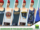 Sims 4 — Guardians of the Galaxy collection by simsr — 1 female top with 6 different Guardians of the Galaxy recolors