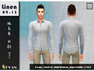 Sims 4 — Evan_ymTop_ShirtLinen_purecolor_0912 by woodenhalo — pure color shirts made by linen