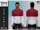 Sims 4 — Evan_ymTop_ContrastColorShirtLinen_0913 by woodenhalo — contrast color shirts made by linen I love contrast