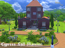 Sims 4 — Cypress Hill Mansion by BeltaneFire — It is told that a mad scientist owned this house for a long time. Now it