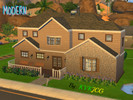 Sims 4 — Modern by KVKJCG — Beautiful 2 story house. A nice combination of browns and reds.