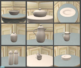 Sims 2 — Dishes - recolor - white by ShinoKCR — our dishes set in withe