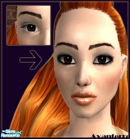 Sims 2 — Eyeliner Set 1 - Full by Axanterre — A black liner+mascara combo. Perfect for both everyday and formal events.