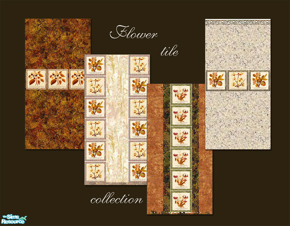 Sims 2 — Flower tile collection 01 by Santario — Flowers give harmony to any house, even if they only flowers on a tile.