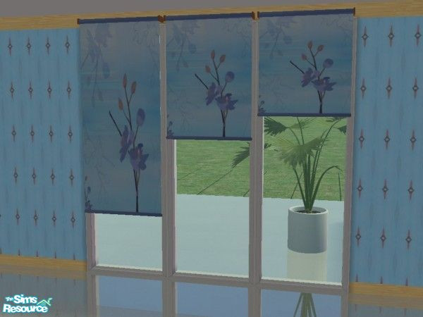 Sims 2 — New Teen Room TC50 - Blinds-Long by MysticVelvet — Requires Mesh from Blacky's Sims 2 Zoo.