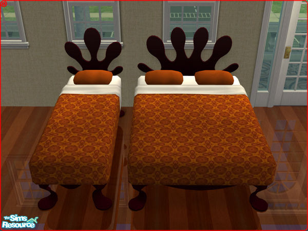 Sims 2 — Bedding Cato Series - Orange by spacemouse — Bedding Cato Series - Orange