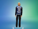 Sims 4 — Sons of Anarchy jacket by shapeshiftcreative — Denim jacket with black leather sleeves and collar, Sons of