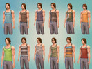 Sims 4 — TankTop Net by Moror2 — This package contains 18 recolors of the tanktop, all based on a netstructure.