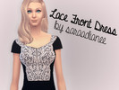 Sims 4 — Front Lace Cross Back Dress by saraadianee — This is a recolor of the cross back dress with a cute lace deign on