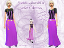 Sims 4 — Rose Lalonde's Velvet Dress by Uruvyel2 — Dress based in Rose Lalonde's velvet dress, from Homestuck