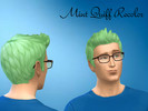 Sims 4 — Mint Quiff Recolor by KA-Sims — A recolor of the default quiff hairstyle for men in mint.