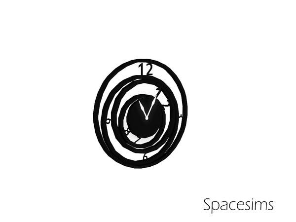 Sims 3 — BibaRiba bedroom - Clock by spacesims — A modern, sleek clock for fashionable Sims.