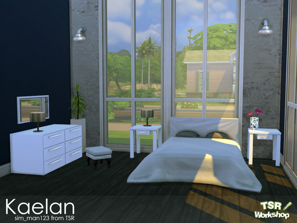 Sims 4 — Kaelan Bedroom by sim_man123 — A bright and airy bedroom in a modern style with touch of classic to ensure a