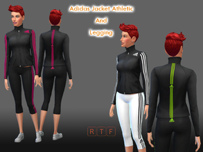 Sims 4 — Adidas Athletics Outfits by rttraldi — Jackets black Adidas with Logo and stripes in 15 different colors.