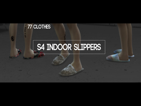 Sims 4 — 77 clothes -S4 indoor slippers by The_77_sims — Male / Non-default / 9 Design hope you guys like it 