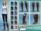 Sims 4 — Suede Boots by SimplyMorgan77 — Trendy suede and a classic design make these boots a must-have addition to your