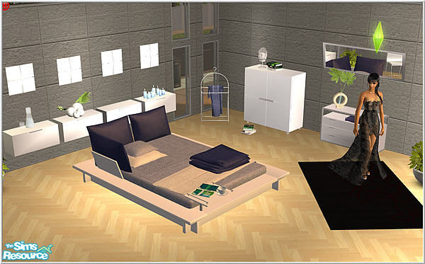 Sims 2 — Ligne roset bedroom - B43 Ligneroset Bed Maly White by Birgit43 — 