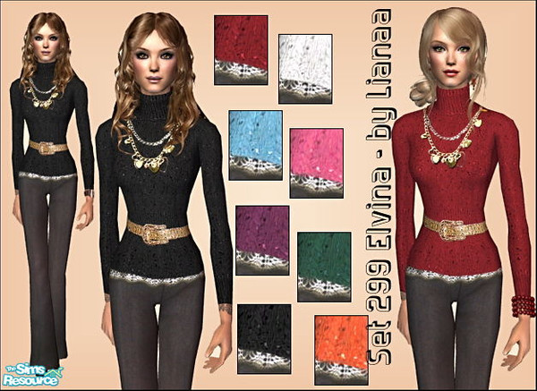 Sims 2 — Set 299 Elvina by Lianaa by Lianaa — Set 299 Elvina by Lianaa - casual and outerwear (if you have Seasons)